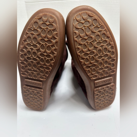Coach Women’s Maressa Brown Suede Signature Logo Shaft Boots Size 7 - Picture 5 of 11
